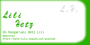 lili hetz business card